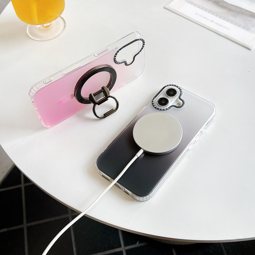 For IPhone 16 Anti Drop and Apple 15 Promax All Inclusive Skin Feel Matte Gradient 14 Magnetic Phone Case