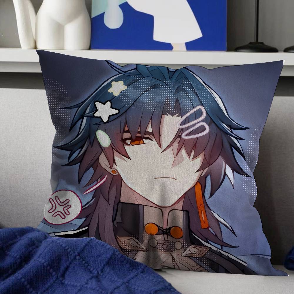 Honkai Star Rail Character Blade Cushion Cover Polyester Sofa Cushions Decorative Throw Pillows Home Decoration Pillowcover