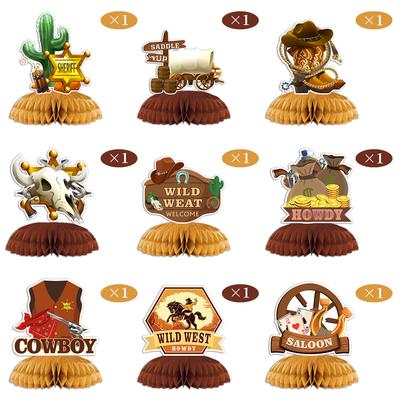 Decorative Western Denim Honeycomb Ball Ornament Wild West Party Party Arrangement Supplies