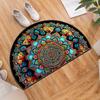Half Round Floor Mat Suitable for Porch and Living Room Decoration Machine Washable