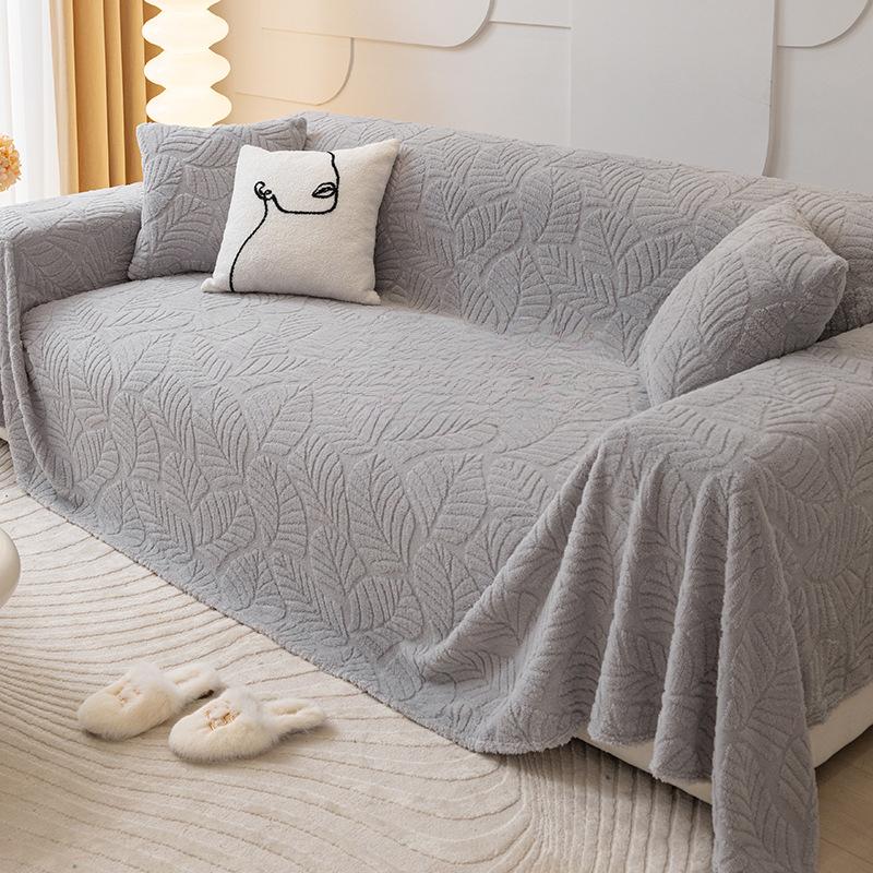 Ripebeskyttende Sofatrekk Stoff Ins Stil Sofahåndkle Vinter Plysj Sofatrekk Altomfattende Universalt Sofatrekk Fullt Dekket
