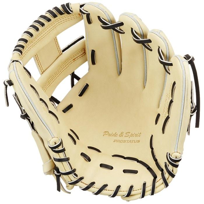ZETT Prostatus Baseball Glove - Kenta Miyamiya Type - Second/Short - Right Hand - Pastel Brown x Black (3219) - Size 4