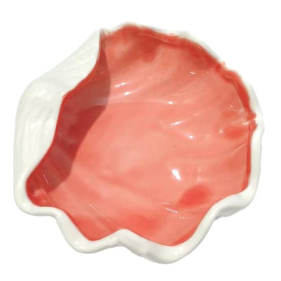 Shell Jewelry Tray, Ceramic Compact Storage Dish, Durable Scratch-Resistant Organizer, for Rings Earrings Necklaces Bracelets Watches