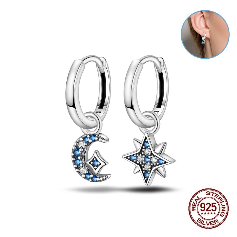 Damen Kupfer Ohrringe Rosa Liebe Sterne Muschel Süße Blume Süß Romantisch Date Party Hochzeit Exquisiter Schmuck Geschenke