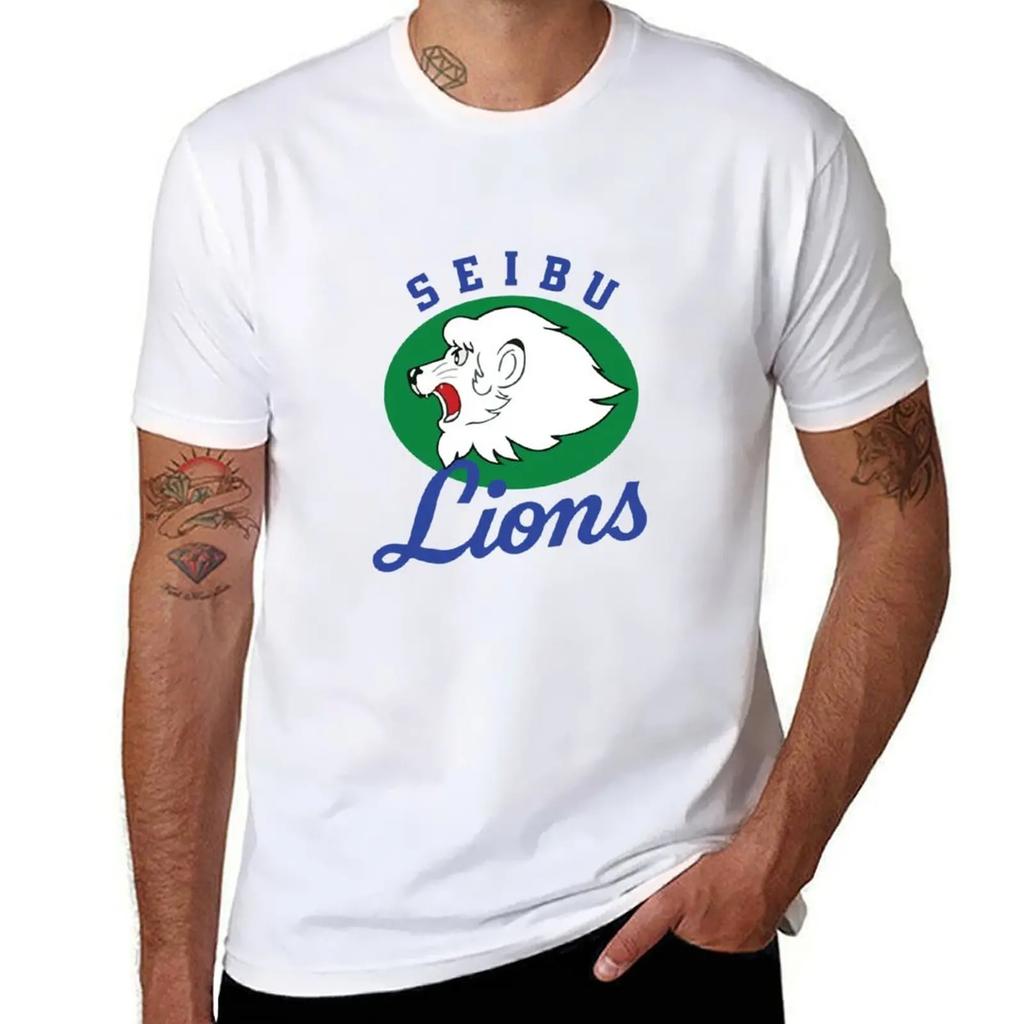 Seibu Lions T-Shirt Anime-T-Shirt Vintage-Kleidung Anime Oversize-T-Shirts für Männer