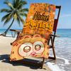 Custom Name Personalized Garfield Print Beach Towel, for Trip Camping Beach Party Home Decor, Birthday Gift for Family & Friends