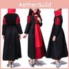 Enchanting Kids Girls Queen Costume Lace Up Witch Dress For Halloween Cosplay