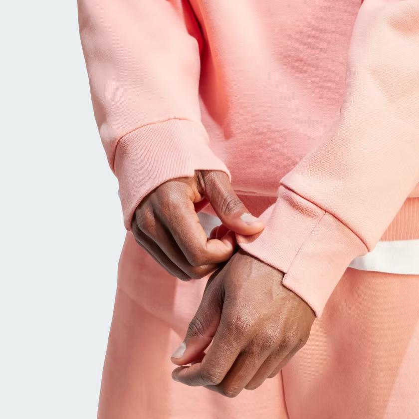 Adidas Lounge Fleece Sweatshirt With Plain Logo Patch Men Tops Mystic-Clay IM0490