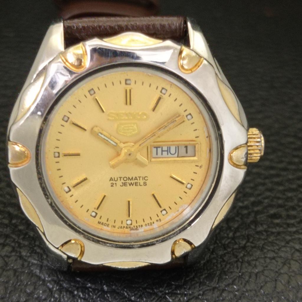 VINTAGE SEIKO 5 AUTOMATIC JAPAN WOMENS ORIGINAL DIAL WATCH A704244-1 R213i-a704244