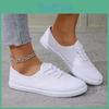 Casual Elegant Solid Womens Color Sports Shoes Lightweight Laceup Shoes Multiple Colors For All Seasons Comfortable Round Toe Design
