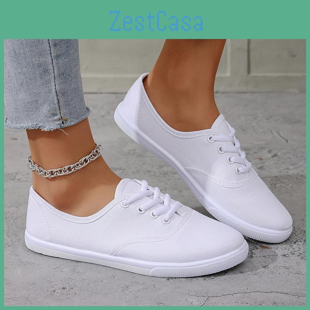 Casual Elegant Solid Womens Color Sports Shoes Lightweight Laceup Shoes Multiple Colors For All Seasons Comfortable Round Toe Design