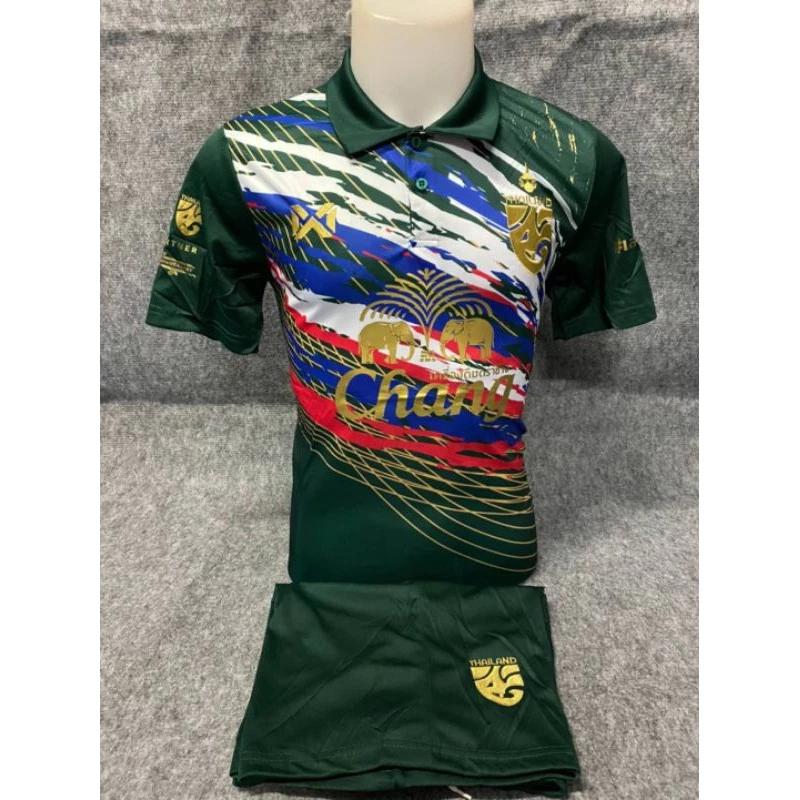 THAILAND Flag Football Soccer Polo Vintage Shirt National Unisex Men Women JERSEY Print Quick Dry Short Sleeve Uniform Elephant Badge Logo