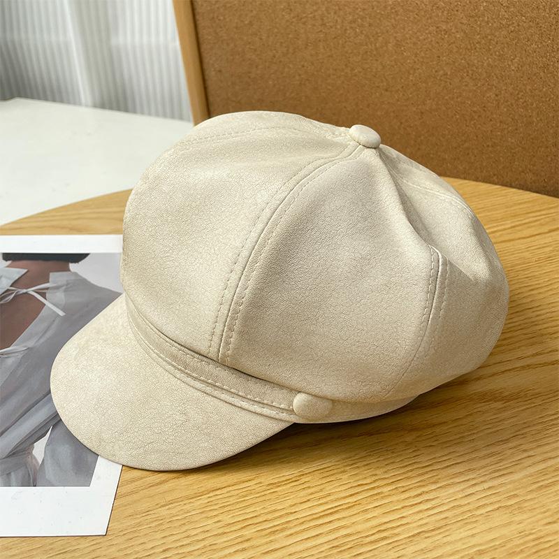 

Береты с утиным язычком для детей, чтобы согреться осенью и зимой, с большими головами вокруг облаков, восьмиугольные шляпы, чтобы подчеркнуть лицо, шляпы маленького художника one size