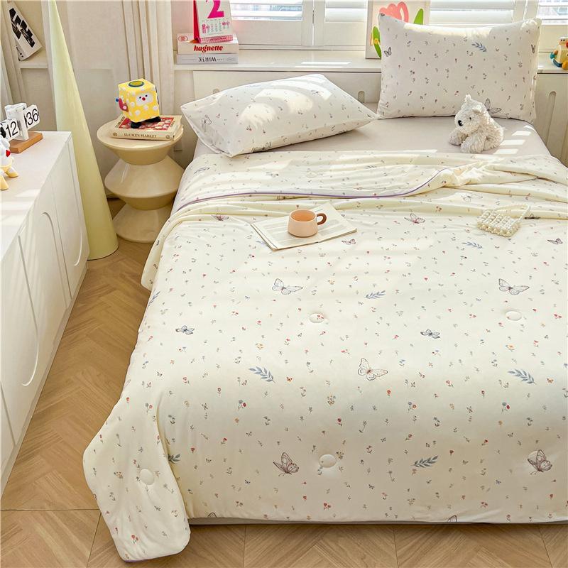 1PCS Summer Quilt Fluffy Soft Comfort Machine Washable Cartoon Kids Thin Quilt Cooling Blanket