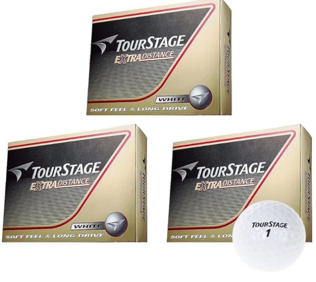 Bridgestone Tour Stage Extra Distance Golf Balls, 3 Dozen (36 Balls) + Tee Set