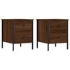 Nightstands (2 Pcs) Brown Oak Effect 40 X 42 X 50 Cm Engineered Wood