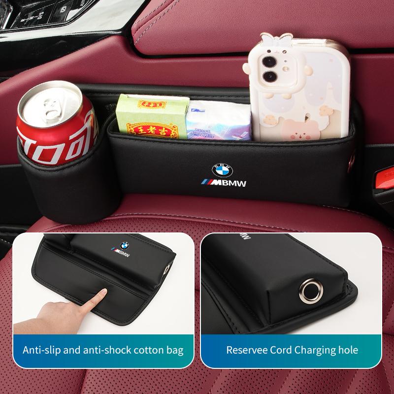 BBJP8 For BMW Car Seat Gap Storage Box Leak-proof Storage Bag Auto Accessories E87 E70 E91 E30 G20 E92 E93 E60 E46 E90 G30 E53 X1