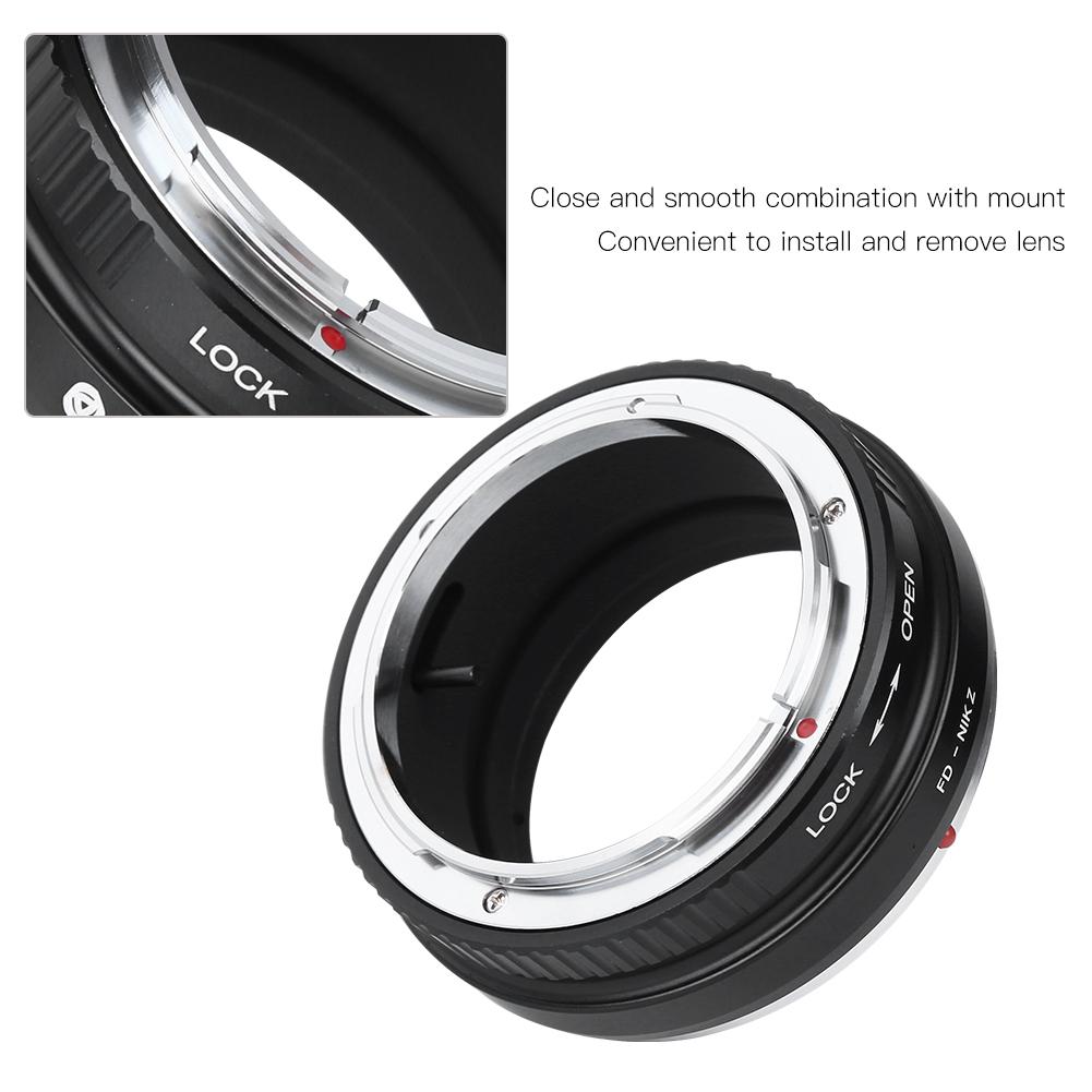 Fikaz FD NIK Z Aluminiumlegierung Objektivmontage-Adapterring für Canon FD Objektiv auf für Nikon Z Mount