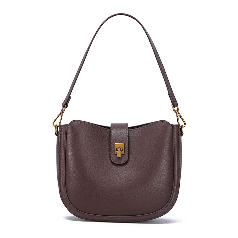 

Vintage-Style Genuine Leather Saddle Bag - Women s Versatile Shell Crossbody & Shoulder Bag 2025