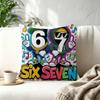 Cartoon  Six Seven Cushion  Decorative Room Aesthetics Pillow Case Home Decor Bedroom Sofa Bed Pillow Cover x
