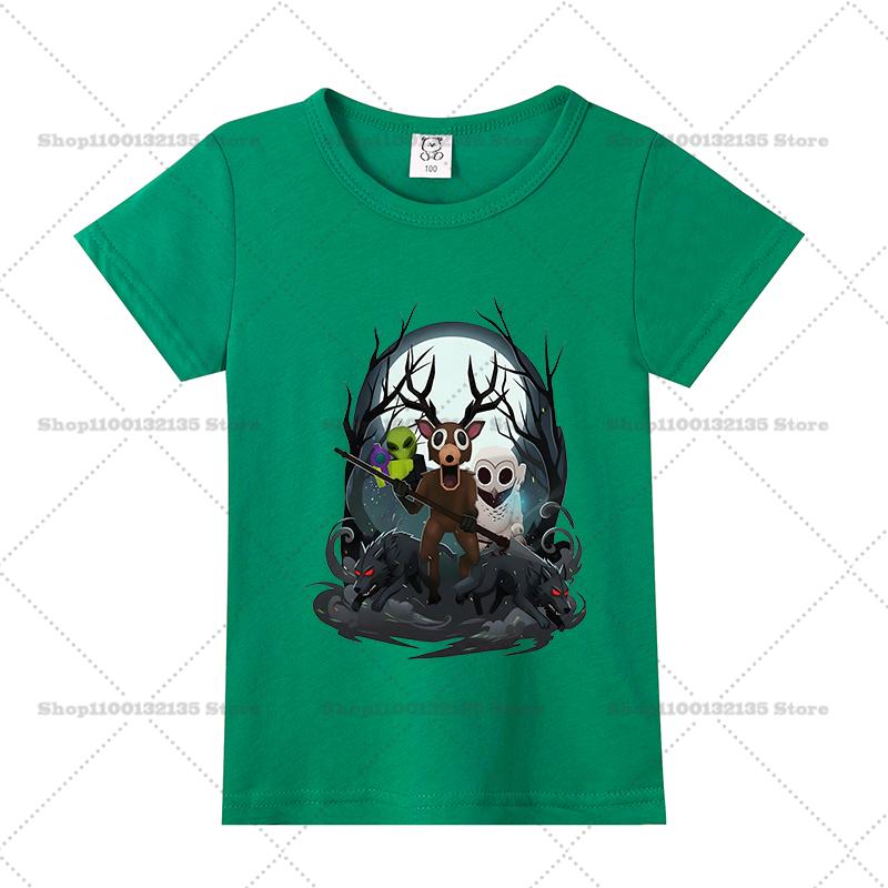 Game 99 Nights in The Forest Boys Girls T-Shirt Printed Cotton Children's Short Sleeve Casual Baby Short Sleeve Top T-Shirt Gift