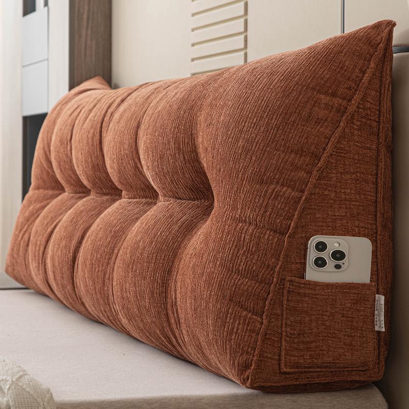 

Міжкордонна трикутна подушка-підголівник: Подвійна спинка, М яка оббивка, Поперекова підтримка дивана та ліжка 60x50x20cm