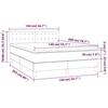 3140939 vidaXL Lit à sommier tapissier avec matelas Noir 140x200 cm Tissu