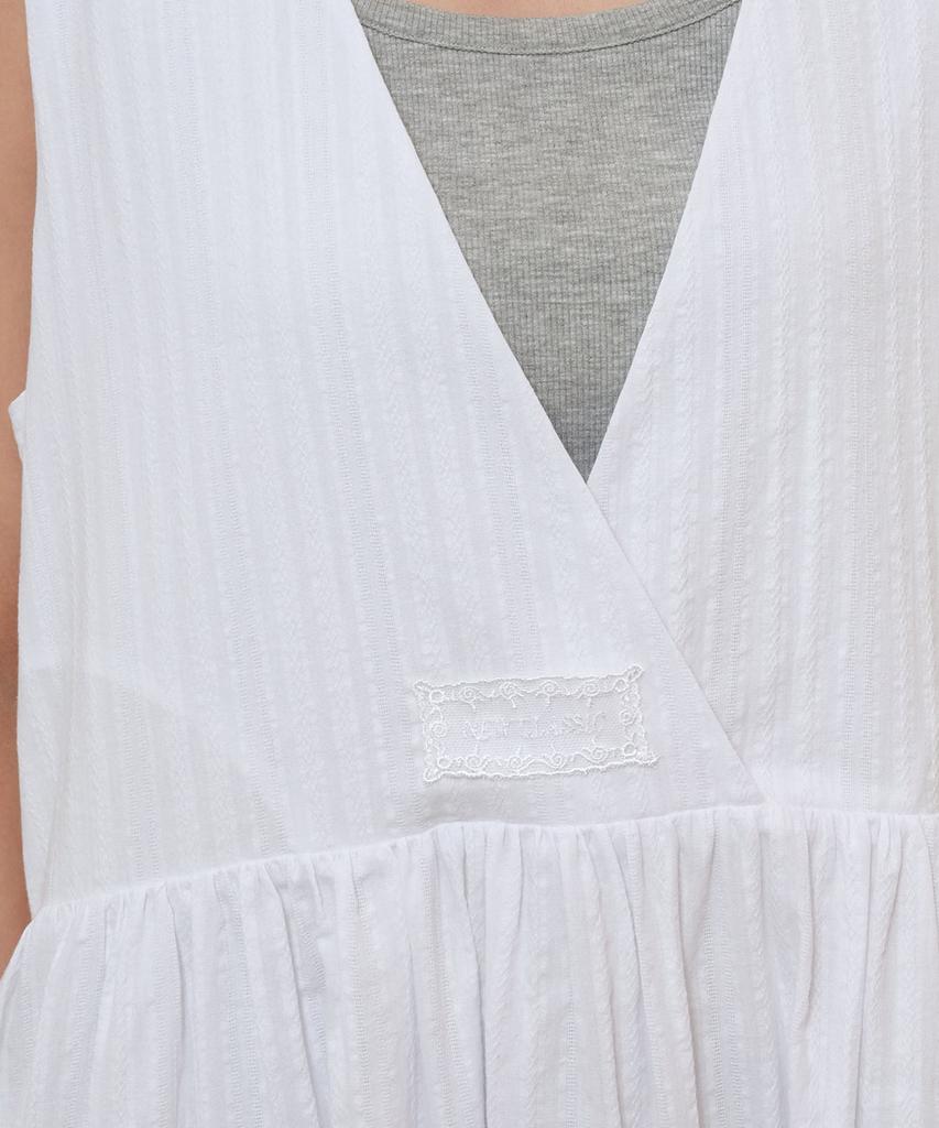 General Idea Loose Fit Sleeveless Floral Dress [White] / Gf2Lop517