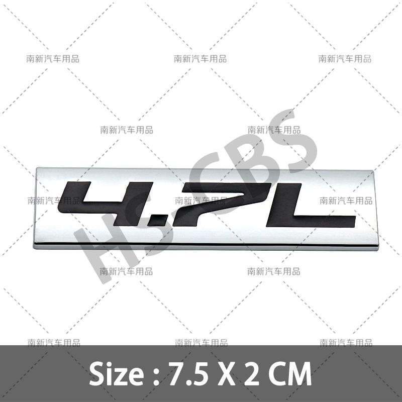 fsbn3 3D Metal 4.0L 4.6L 4.7L 5.0L 5.3L 5.7L Car Rear Trunk Emblem Badge For Jepp Dodge  Volvo Ford Cadillac Chevrolet  Honda Toyota