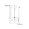 Stylish Modern Acrylic End Table with Storage 2 Layers Round Bedsides Furnitures X3UC