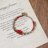 Niche design hand-woven natural stone crystal bracelet wind bohemian color bracelet bracelet bracelet rope accessories