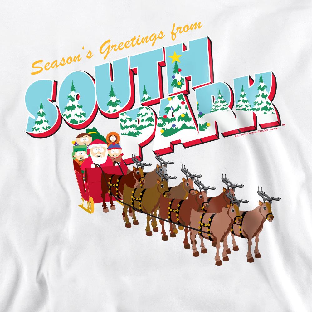 South Park Unisex Adult SeasonÂ´s Greetings Cartman & Kenny Christmas Sweatshirt