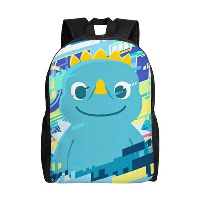 Chibi Monster Raids Again Fashion Backpack with Pocket Student Hiking Travel Cartoon Daypack for Men Women College Shoulder Bag