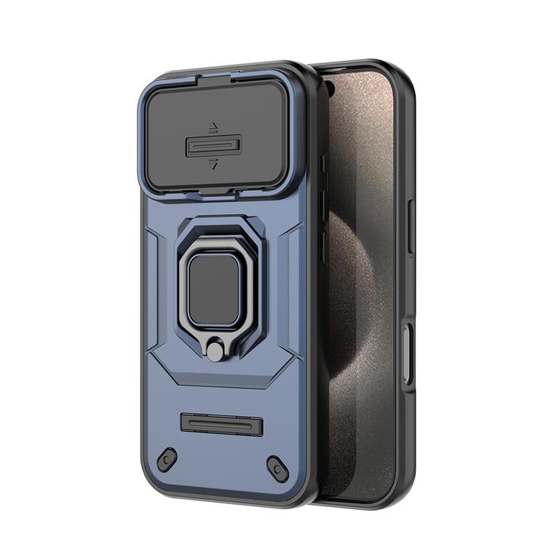 Shockproof Case For iPhone 17 Pro Case For iPhone 17 Pro Max Ring Holder Magnetic Back Cover For iPhone 17 Pro Push Window Case