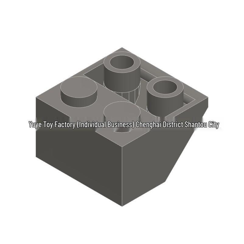 Compatible 2x2 Inverted Slope 45° Small Particle Brick for MOC Building Blocks 0.5 kg серебряный