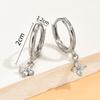 Sweet Fashion Personality Simple Women's Copper Ear Buckle Flower Pendant Earrings