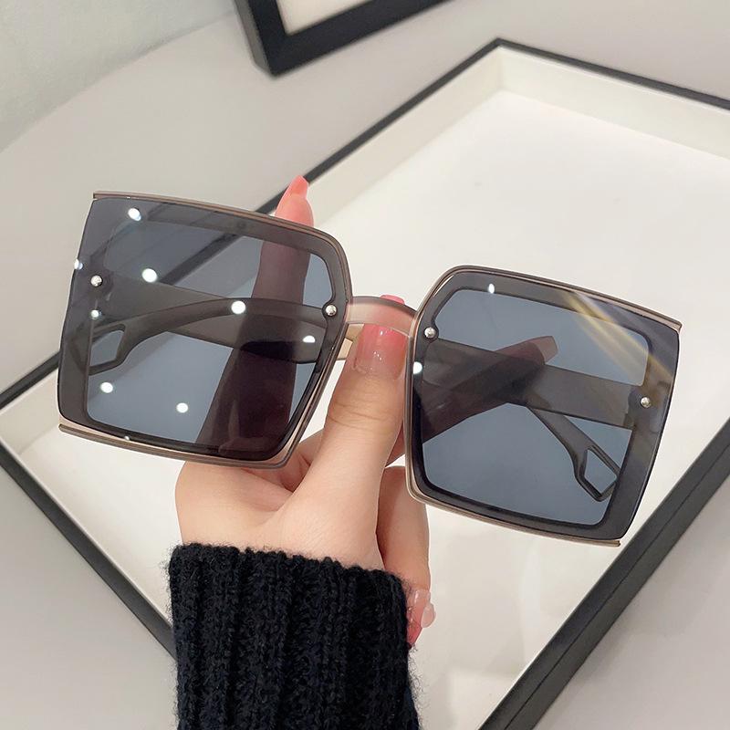

JYL TS Big Frame Sunglasses Women UV Protection Slimming 2327 A-9519 персидский оранжевого