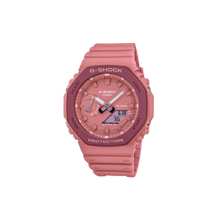 

CASIO Унисекс Жидкокристаллический/Аналоговый Двойной Дисплей Серия Розовые Часы GA-2110SL-4A4PFP Pink Watch Dial