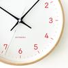 KATOMOKU plywood clock 22 Orange km-121ORRC Wall clock, continuous second hand, 25.2cm diameter (radio-controlled clock)