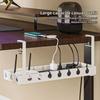 Extendable Under Desk Cable Management No Drilling Metal Cable Tray Space Saving Multipurpose Household Hanging Organizer Shelf
