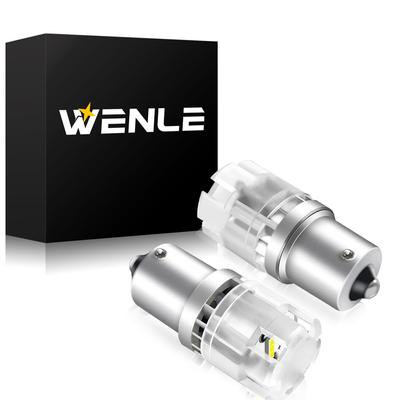 WENLE Stealth Bulb, S25, Single, Back Lamp, Compatible with Vehicle Inspections, LED, White, 6000K,