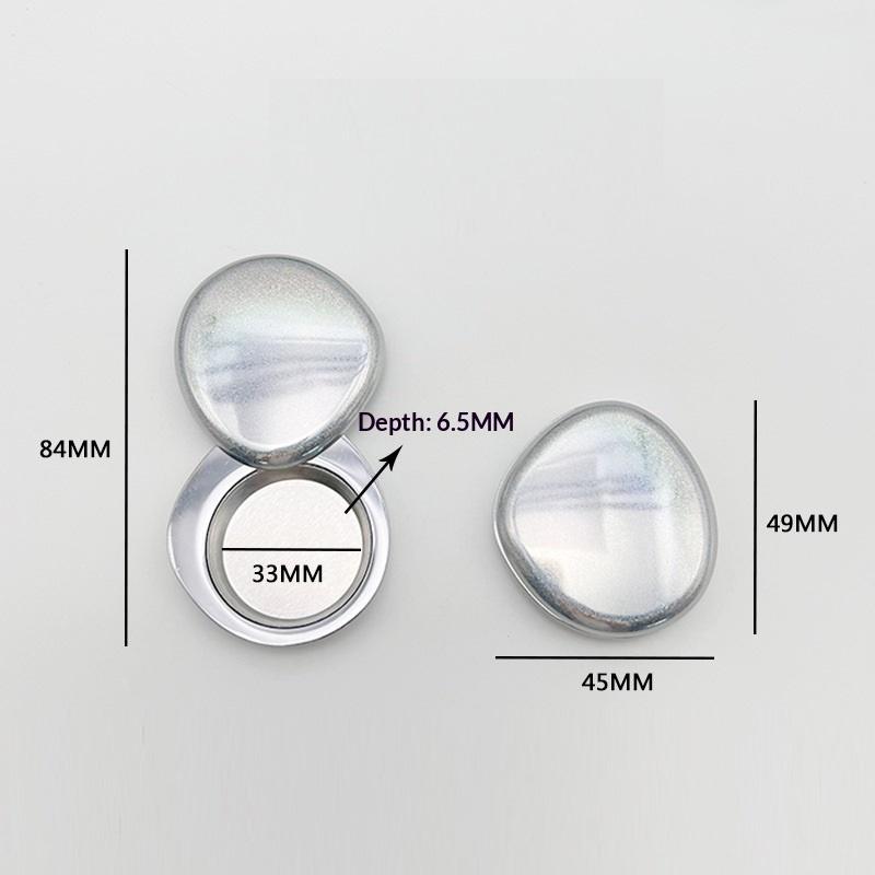 Zinc Alloy Solid Perfume Container, Sliding Lid Balm Box, Mini Refillable Metal Makeup Case