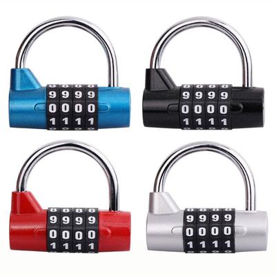 Weatherproof Security Padlock Portable Heavy Duty 4 Dial Digit Combination Lock Outdoor Gym Safety Code Lock
