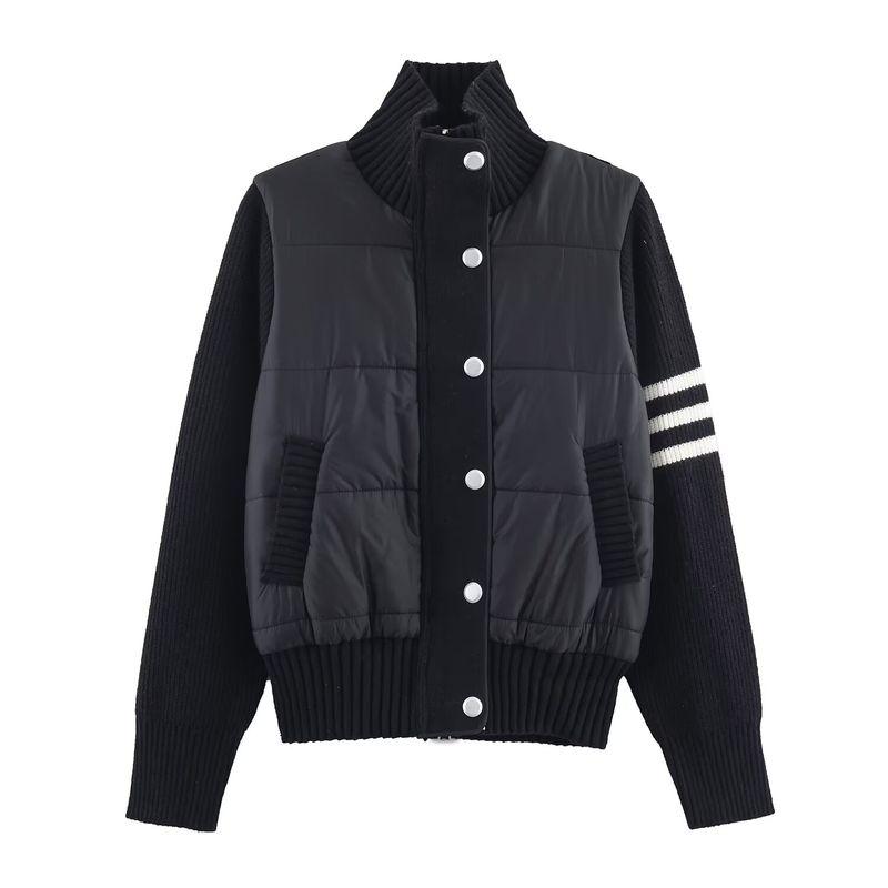 Za New Arrival Women's Clothing ZR Fashion Style Export Fashion All-Match Casual Knitting Stitching Jacket Outwear