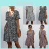 Stylish Women V-neck Holiday Mini Dress Featuring Elegant Polka Dot Design And Pockets