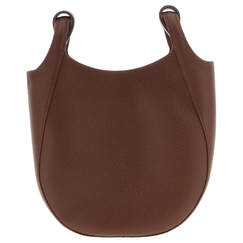 Longchamp Le Foulonné Logo Embossed Adjustable Shoulder Strap Leather Crossbody Bag Small Women Bags Brown 10329021M02