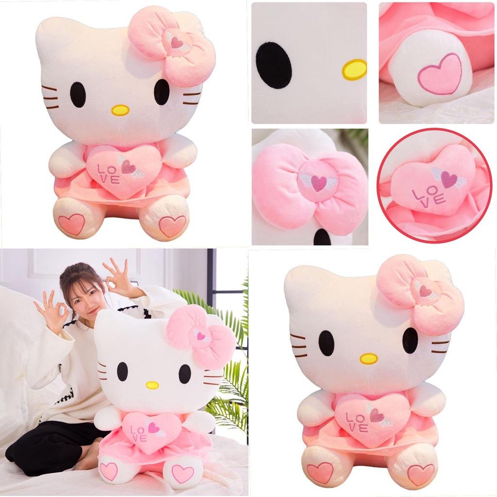 Cute Hello Kitty Heart Pillow Plush Toy Large And Soft Kids Gift For All Ages