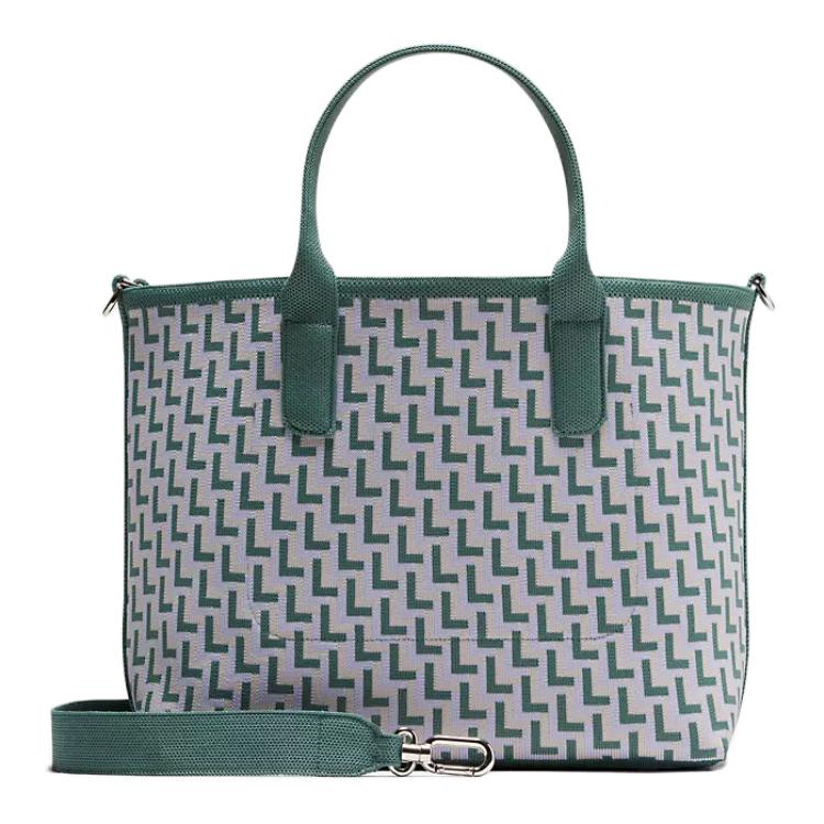 Lululemon Classic 8L Knitted Large Capacity Tote Bag Shopping Bag Shoulder Crossbody Women Tote Blue-Green LW9FTRS-071815