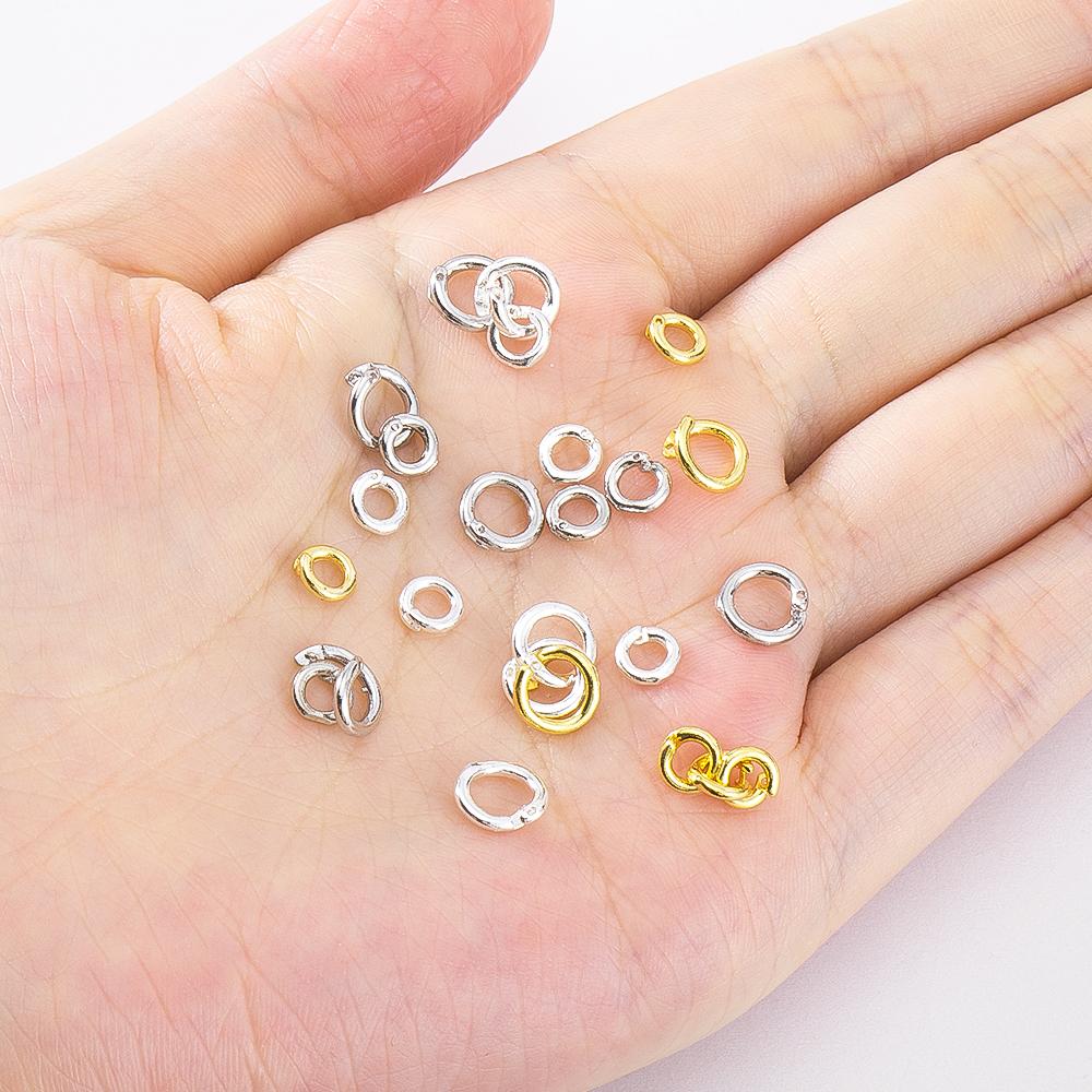 10/20Pcs Brass 18K Gold Color Plated Open Jump Rings Split Rings Locking Connector Necklace Bracelets Jewelry Making Accessories