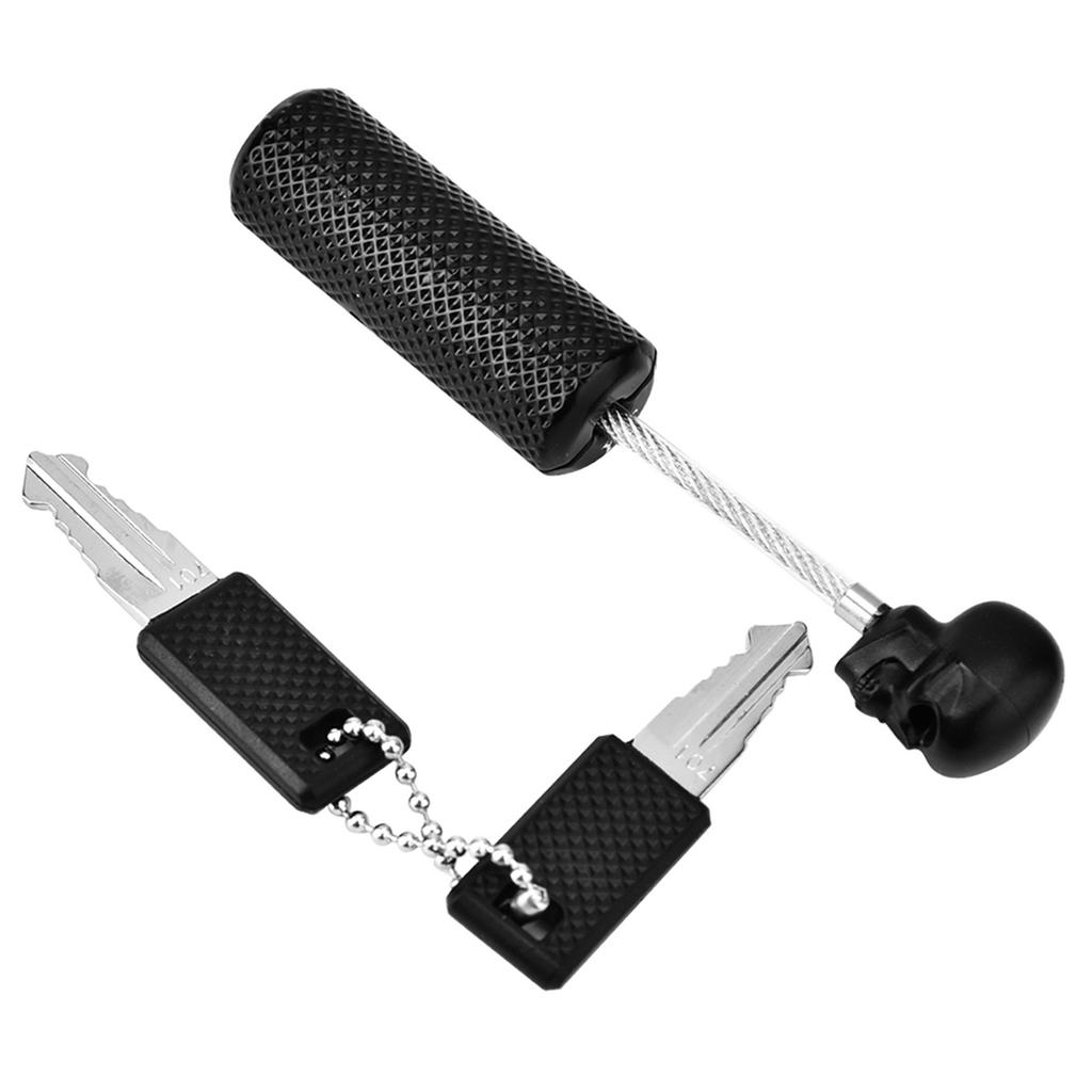 Safe Suitcase Lock Wire Rope Customs Password Skull Lock(Black)